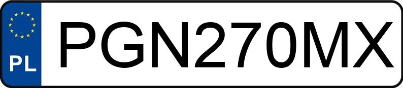 Numer rejestracyjny PGN 270MX posiada FIAT 500 - PGN270MX Numer rejestracyjny PGN 270MX posiada FIAT 500 - PGN270MX