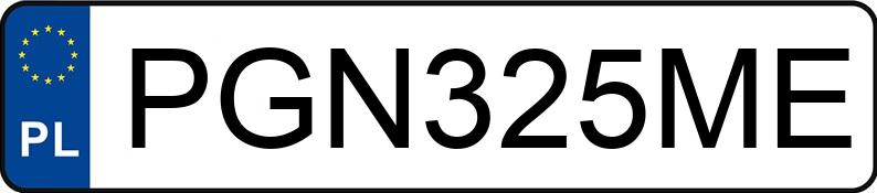Numer rejestracyjny PGN 325ME posiada BMW 325 - PGN325ME Numer rejestracyjny PGN 325ME posiada BMW 325 - PGN325ME