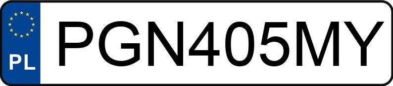 Numer rejestracyjny PGN 405MY posiada FORD MUSTANG - PGN405MY