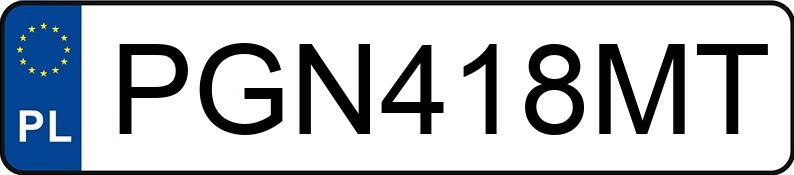 Numer rejestracyjny PGN 418MT posiada MAZDA 6 - 2.2 CD MR`08 E4 Exclusive - PGN418MT