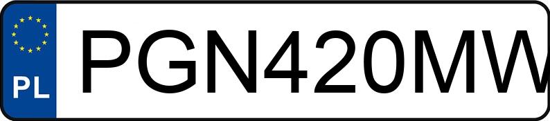 Numer rejestracyjny PGN 420MW posiada SKODA OCTAVIA NX - PGN420MW Numer rejestracyjny PGN 420MW posiada SKODA OCTAVIA NX - PGN420MW