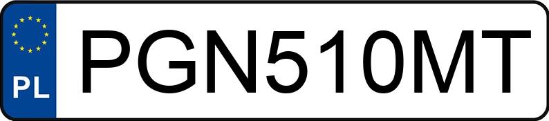 Numer rejestracyjny PGN 510MT posiada VOLKSWAGEN GOLF - PGN510MT