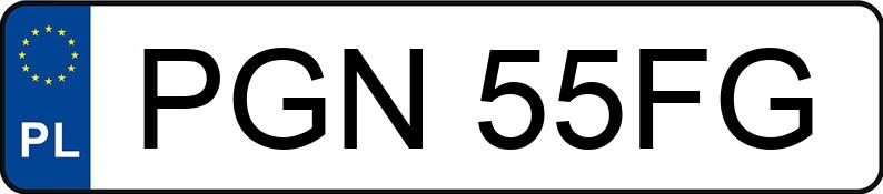 Numer rejestracyjny PGN 55FG posiada HONDA Civic 1.4i MR`95 iS - PGN55FG