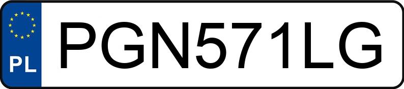 Numer rejestracyjny PGN 571LG posiada TOYOTA Yaris 1.0 MR`14 E5 Life - PGN571LG