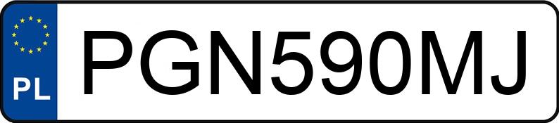 Numer rejestracyjny PGN 590MJ posiada FORD MONDEO - PGN590MJ