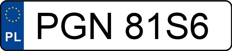 Numer rejestracyjny PGN 81S6 posiada SAM - PGN81S6 Numer rejestracyjny PGN 81S6 posiada SAM - PGN81S6
