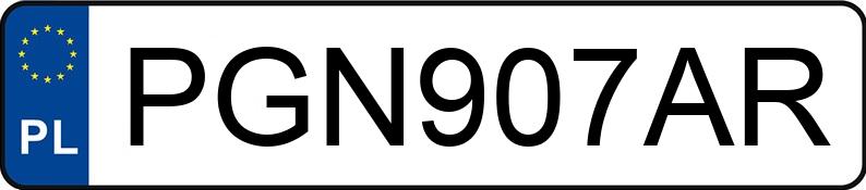 Numer rejestracyjny PGN 907AR posiada VOLKSWAGEN PASSAT 1.9 TDI - PGN907AR