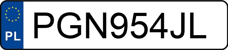 Numer rejestracyjny PGN 954JL posiada AUDI 80 2.0 - PGN954JL