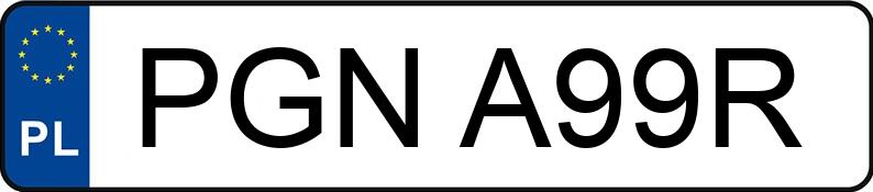 Numer rejestracyjny PGN A99R posiada YAMAHA Sportowe do 600 ccm YZF-R6 - PGNA99R