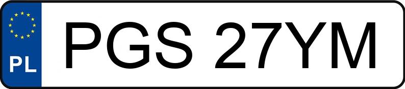 Numer rejestracyjny PGS 27YM posiada SKODA FABIA 1.4 KAT - PGS27YM Numer rejestracyjny PGS 27YM posiada SKODA FABIA 1.4 KAT - PGS27YM