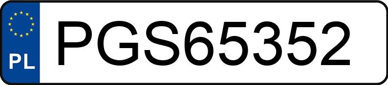 Numer rejestracyjny PGS 65352 posiada FORD FORD TRUCKS CHL1 - PGS65352