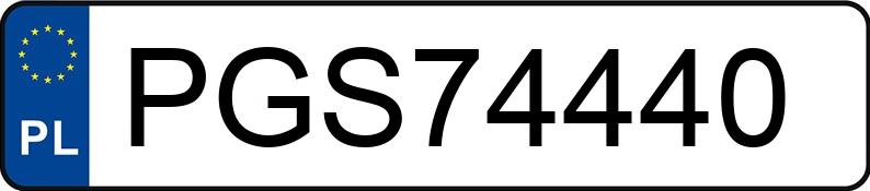 Pirat drogowy w pojeździe o numerach rejestracyjnych PGS74440