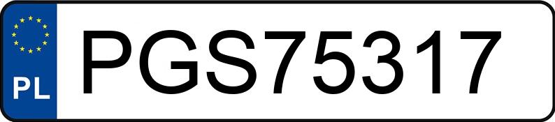 Numer rejestracyjny PGS 75317 posiada BMW 523I - PGS75317