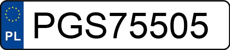 Numer rejestracyjny PGS 75505 posiada BMW M5 - PGS75505