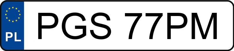 Numer rejestracyjny PGS 77PM posiada SAM - PGS77PM Numer rejestracyjny PGS 77PM posiada SAM - PGS77PM