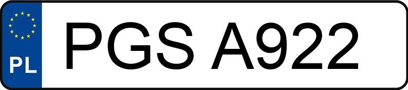 Numer rejestracyjny PGS A922 posiada FIAT  - PGSA922