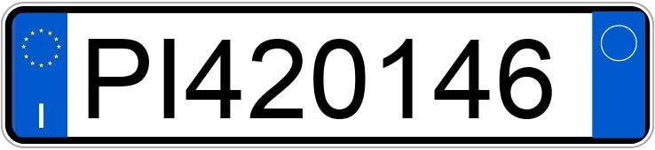 Numer rejestracyjny PI420146 posiada FIAT Uno Uno turbo i.e. 3P (77 kw)