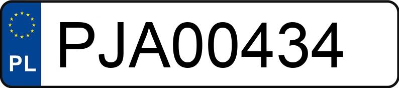 Numer rejestracyjny PJA 00434 posiada PEUGEOT 206 - PJA00434