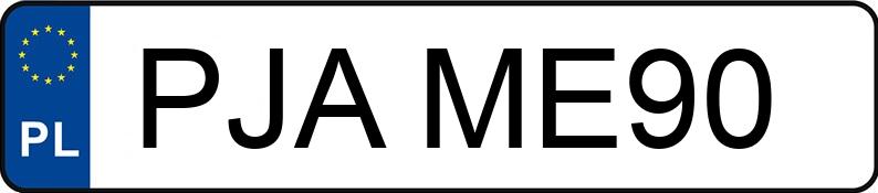 Numer rejestracyjny PJA ME90 posiada RENAULT LAGUNA 1.9 DCI - PJAME90 Numer rejestracyjny PJA ME90 posiada RENAULT LAGUNA 1.9 DCI - PJAME90