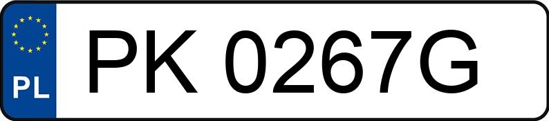 Numer rejestracyjny PK 0267G posiada SKODA OCTAVIA - PK0267G