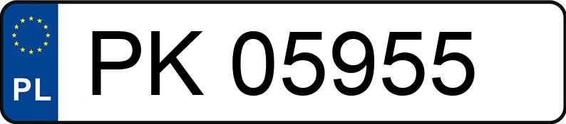 Numer rejestracyjny PK 05955 posiada RENAULT Megane Scenic 1.9 Diesel MR`96 - PK05955