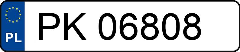 Numer rejestracyjny PK 06808 posiada FORD ESCORT - PK06808