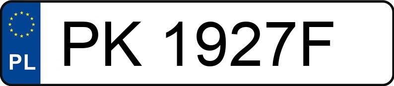 Numer rejestracyjny PK 1927F posiada FIAT PUNTO - PK1927F