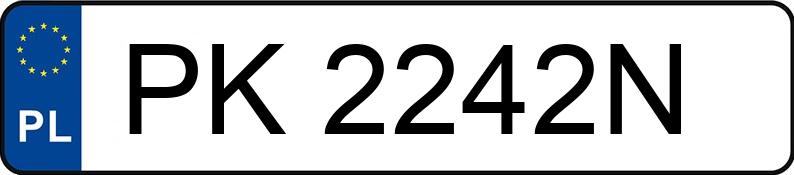 Numer rejestracyjny PK 2242N posiada VOLKSWAGEN MULTIVAN - PK2242N