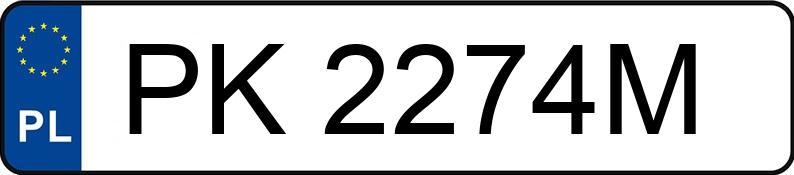 Numer rejestracyjny PK 2274M posiada KIA Sportage 1.6 T-GDI Mild Hybrid MR`22 E6d Business Line AWD DCT - PK2274M