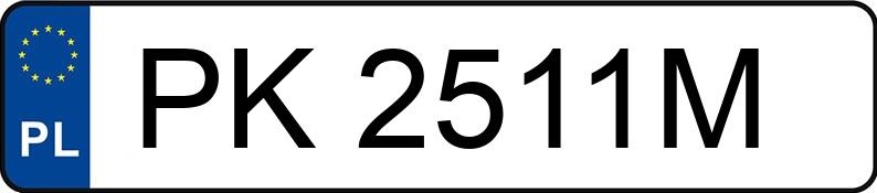 Numer rejestracyjny PK 2511M posiada MAZDA 3 - PK2511M