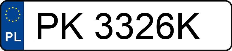 Numer rejestracyjny PK 3326K posiada PEUGEOT 407 SW 2.0 HDI MR`04 E3 SV Sport Aut. - PK3326K