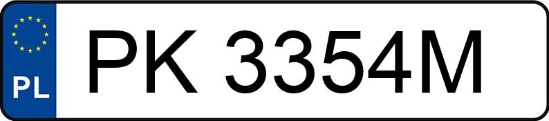 Numer rejestracyjny PK 3354M posiada TOYOTA AYGO - PK3354M