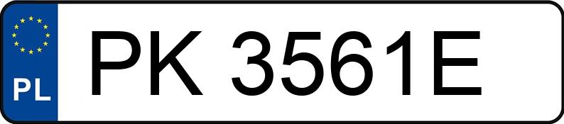 Numer rejestracyjny PK 3561E posiada TOYOTA AVENSIS - PK3561E