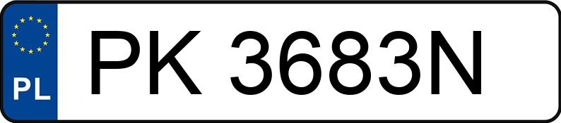 Numer rejestracyjny PK 3683N posiada BMW 735i Kat. MR`02 E3 E65/E66 Aut. - PK3683N