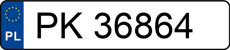 Numer rejestracyjny PK 36864 posiada OPEL VECTRA 2.0 KAT - PK36864