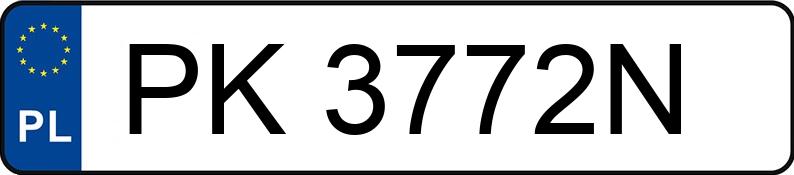 Numer rejestracyjny PK 3772N posiada SKODA SCALA - PK3772N