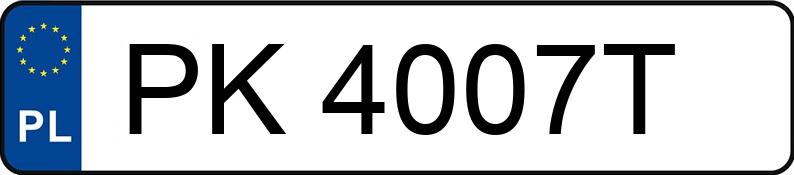 Numer rejestracyjny PK 4007T posiada AUDI A6 AVANT - PK4007T