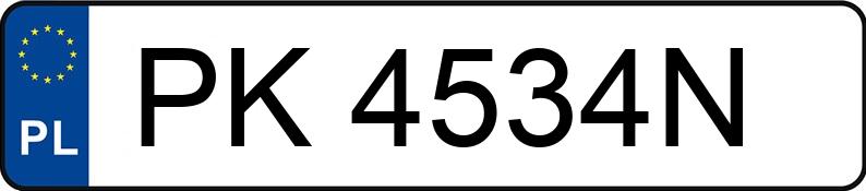 Numer rejestracyjny PK 4534N posiada BMW X REIHE - PK4534N