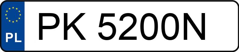 Numer rejestracyjny PK 5200N posiada VOLKSWAGEN GOLF - PK5200N