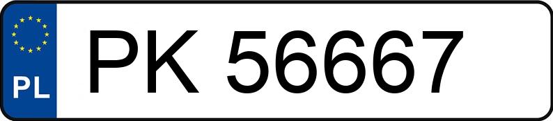 Numer rejestracyjny PK 56667 posiada AUDI A6 - PK56667