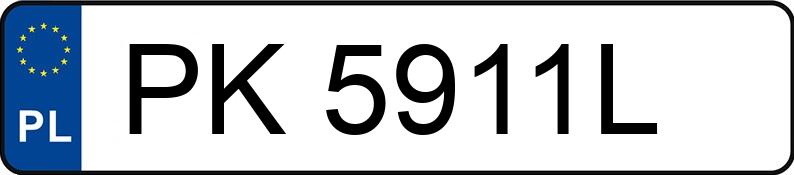 Numer rejestracyjny PK 5911L posiada VOLKSWAGEN GOLF - PK5911L