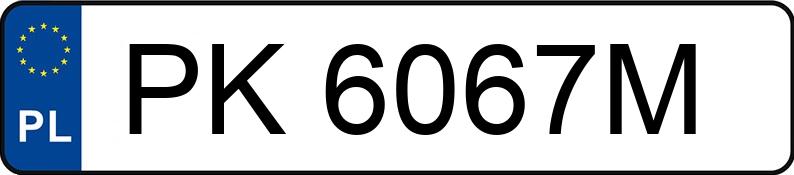 Numer rejestracyjny PK 6067M posiada MITSUBISHI Lancer 1.6 MR`11 E5 Invite - PK6067M