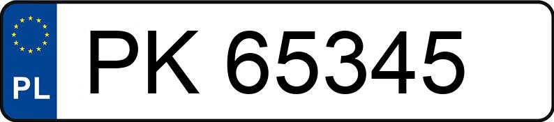 Numer rejestracyjny PK 65345 posiada FORD Mondeo 1.8i CL - PK65345