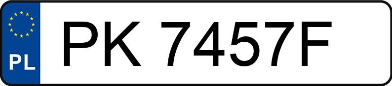 Numer rejestracyjny PK 7457F posiada RENAULT MEGANE - PK7457F