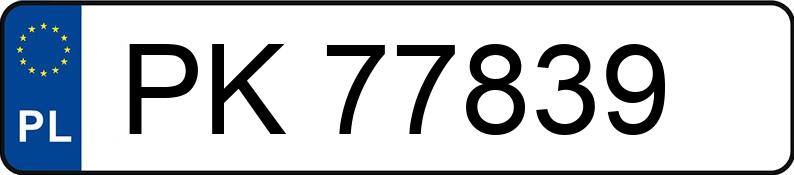 Numer rejestracyjny PK 77839 posiada BMW X3 - PK77839