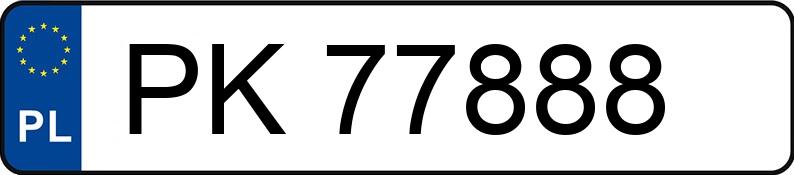 Numer rejestracyjny PK 77888 posiada TOYOTA YARIS - PK77888