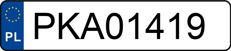 Numer rejestracyjny PKA 01419 posiada TOYOTA TOYOTA COROLLA - PKA01419