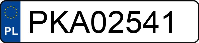 Numer rejestracyjny PKA 02541 posiada VOLKSWAGEN GOLF - PKA02541