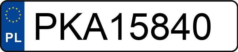 Numer rejestracyjny PKA 15840 posiada AUDI A6 AVANT - PKA15840