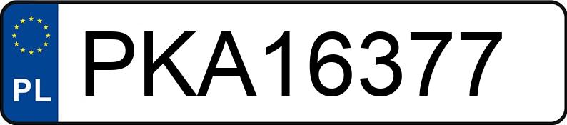 Numer rejestracyjny PKA 16377 posiada VOLKSWAGEN GOLF - PKA16377